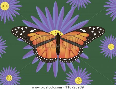 butterfly on striped background, design vector illustration