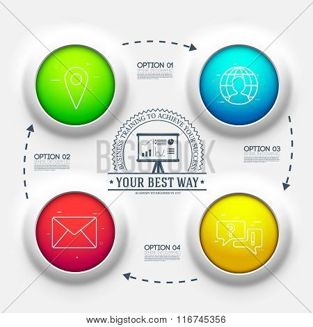 3d chart diagram business presentation. Realistic vector illustration design concept. Set of Infogra