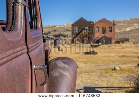 Detail Of A Rusty Car In Bodie State Park