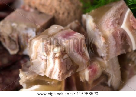 Delicious sliced headcheese.