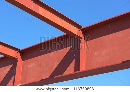 Red Of Steel Structure.