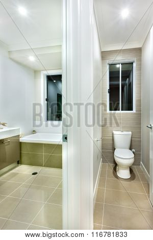 Toilet Bowl Isolated In A Modern House