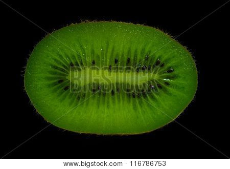Kiwi close-up of juicy green