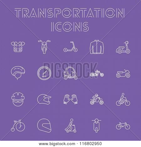 Transportation icon set.