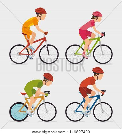 Bike and cyclism graphic design