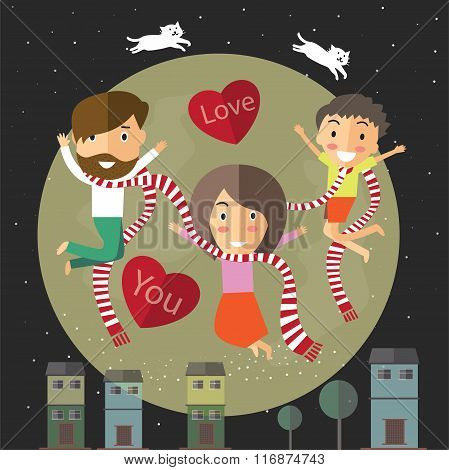 happy valentine with my family