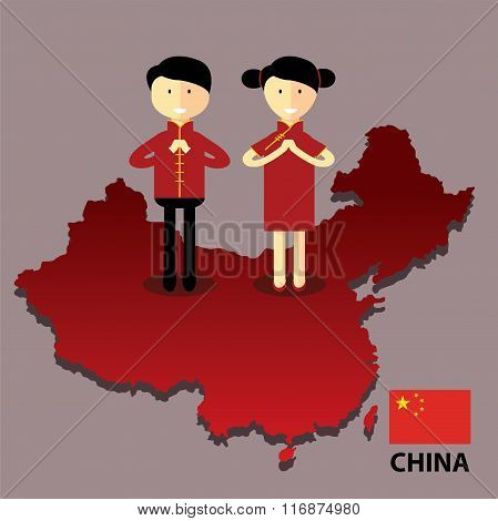 people china with map