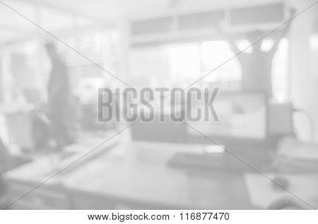 Businessmen blur in the workplace.Table Top And Blur Office of Background.abstract blur background t