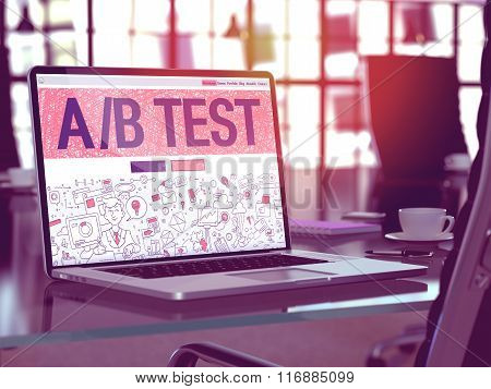 Ab Test Concept on Laptop Screen.