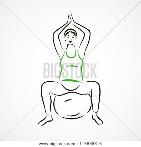 Lotus Pose On Fitball