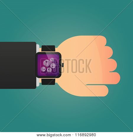 Man Showing A Smart Watch With Oocytes
