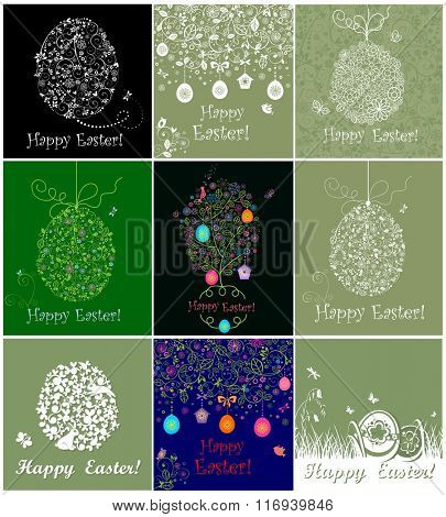 Easter applique and lacy greeting cards