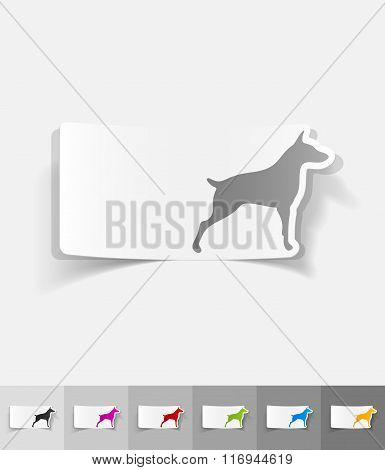 realistic design element. doberman