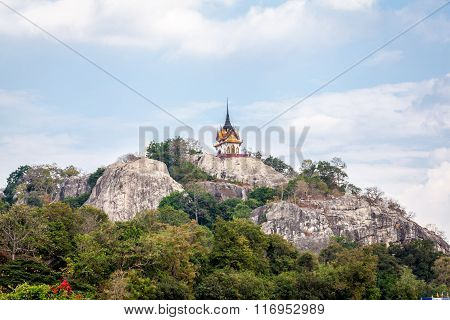 Wat phra phuttha chai Saraburi,The temple on the top of the mountain ,Saraburi Province ,Thailand