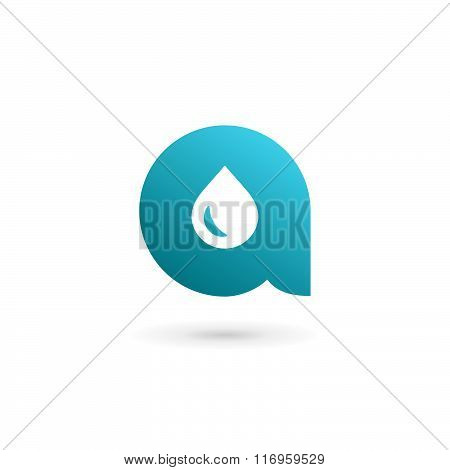 Letter A Water Drop Logo Icon Design Template Elements
