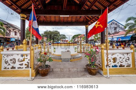 Old historical well in the centre of Thakhak