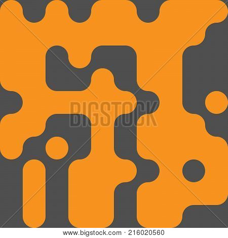 Rounded Flow Squares, Pixelated Effect Background, 8 Bit Pixel Art Design Element, Digital Camouflage, QR Code Sign, Rounded Rectangle Pixels