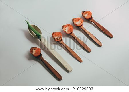 Wooden Spoon Isolated On White Background