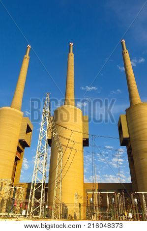 Former Thermal Power Station Of Besos River, In Barcelona