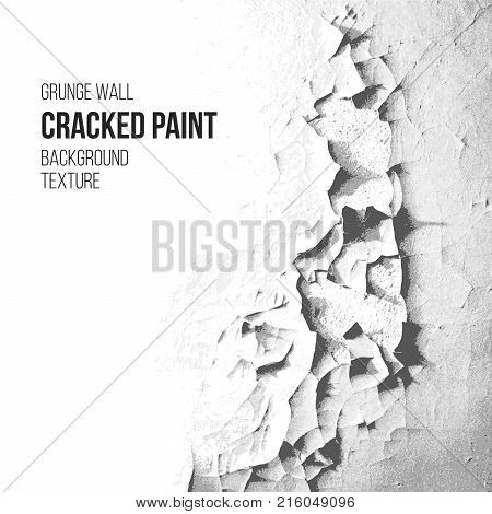 Cracked Paint Grunge Wall Texture.