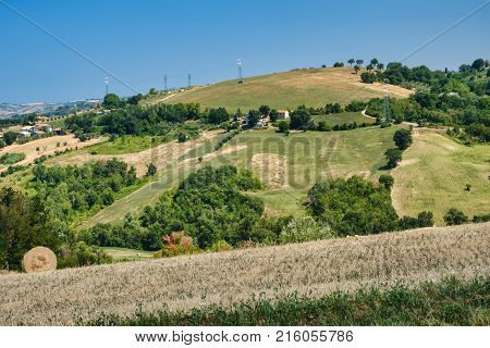 Landscape Near Ascoli Piceno At Summer