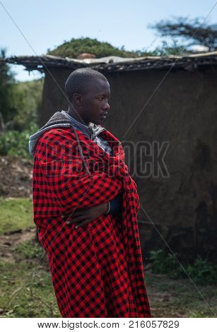 Young Man Of Masai Village, Kenia