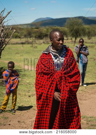 Young Man Of Masai Village, Kenia