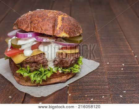 The freshest cheesburger made from natural ingredients and according to the classic recipe