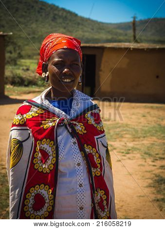 Woman Of Masai Village, Kenia