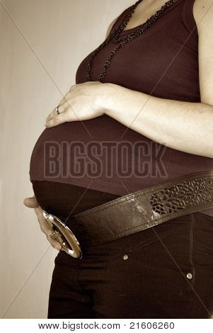 Young pregnant woman
