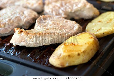 Well tasted pork steak