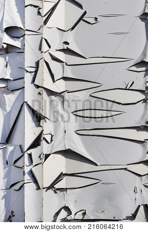 Background of rusty metal with irradiated paint