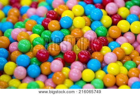 Background of multi- colored round sweet candies