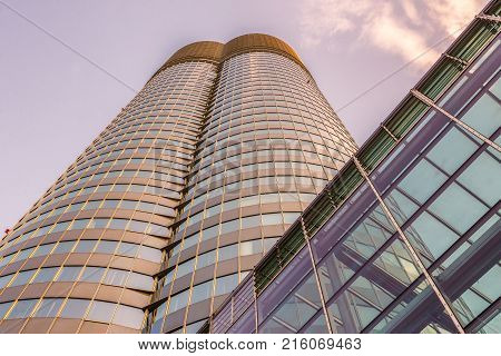 VIENNA, AUSTRIA - JULY 18, 2014: Millennium Tower, Vienna, Austria. It is the second tallest building in Austria at 171 metres.