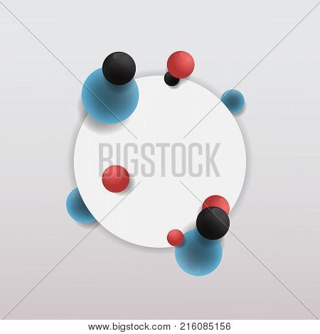 Black And Red and Blue Balloons Vector Abstract Background