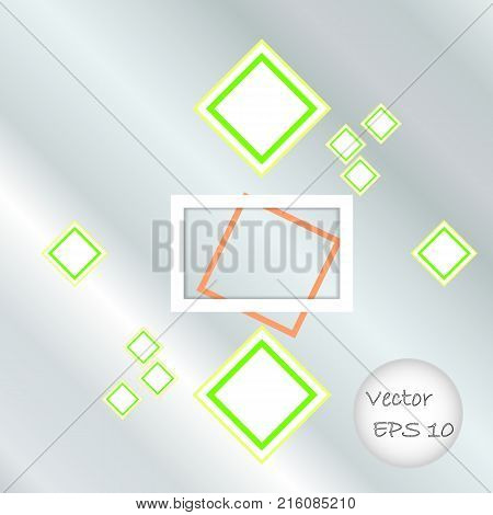 Abstract background with green squares vector EPS 10