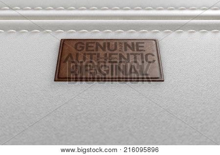 Canvas Material And Leather Label Fake