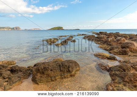 The Coast Of Des Canar In Ibiza, Balearic Islands
