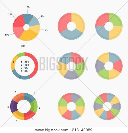 modern vector abstract pie chart infographic elements.can be used for workflow layout diagram number options web design. illustration EPS10