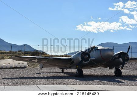 OGDEN, UTAH - AUG 24: Hill Aerospace Museum in Ogden, Utah, as seen on Aug 24, 2017. The The museum displays over 90 aircraft from around the world.