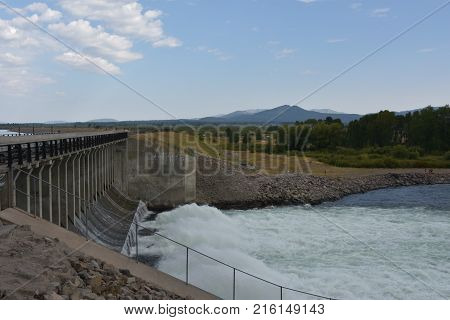 Jackson Dam at Yellowstone National Park in the USA