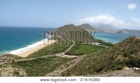 Gamma della montagna vista a St. Kitts