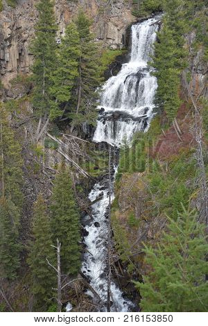 Undine Falls at Yellowstone National Park in the USA
