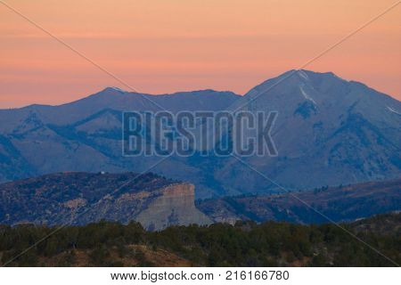 Sunrise over the La Plata mountains in Durango, CO