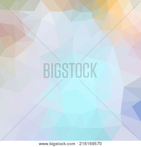 Abstract mosaic background. Triangle geometric background. Design elements. Vector illustration. gentle winter colors Pink, blue, violet colors. view from the winter window. pastel colors