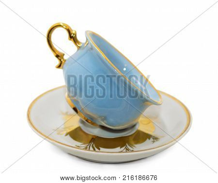 Blue coffee Cup tableware for Breakfast insulation