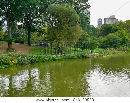 New York - Sep 2017: The Autumn in Central Park New York City