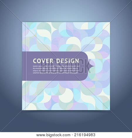 Geometric color cover in a modern flat style with space for a title and logo. Vector illustration. Brochure layout of the template cover design square booklet, magazine, leaflet. Seamless pattern.
