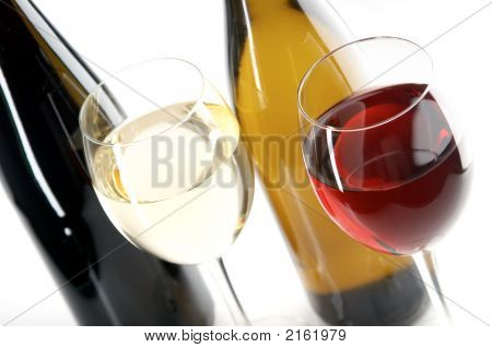 Still Life med røde og hvide vine