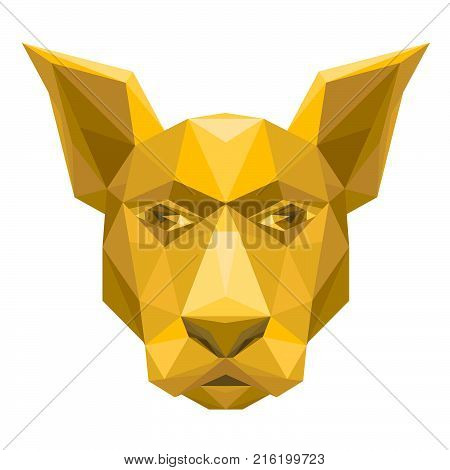 Yellow dog, the symbol of the new year on the chinese calendar